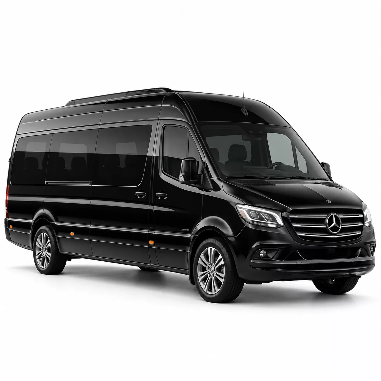 Black executive passenger van representing the Sprinter category